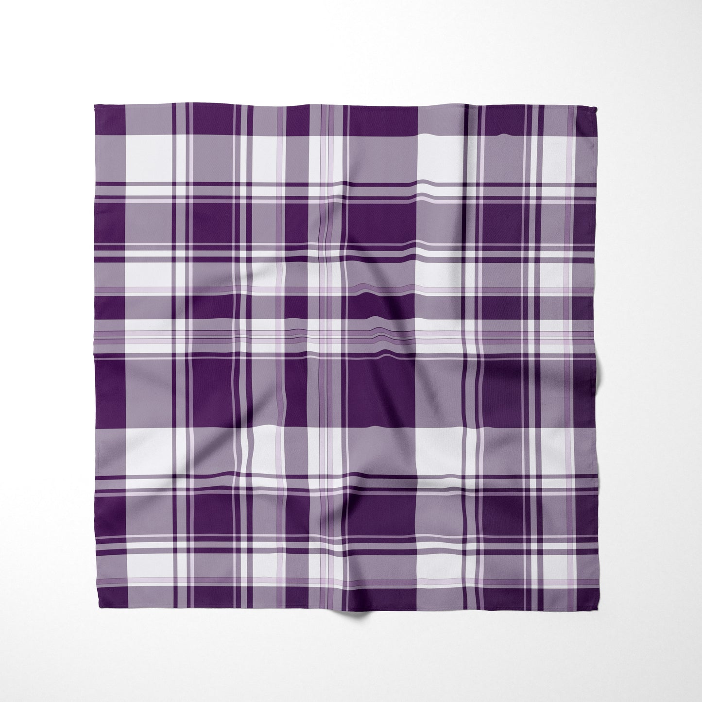 Royal Purple Light Purple And White Plaid Dog Bandana - Apawry Pup