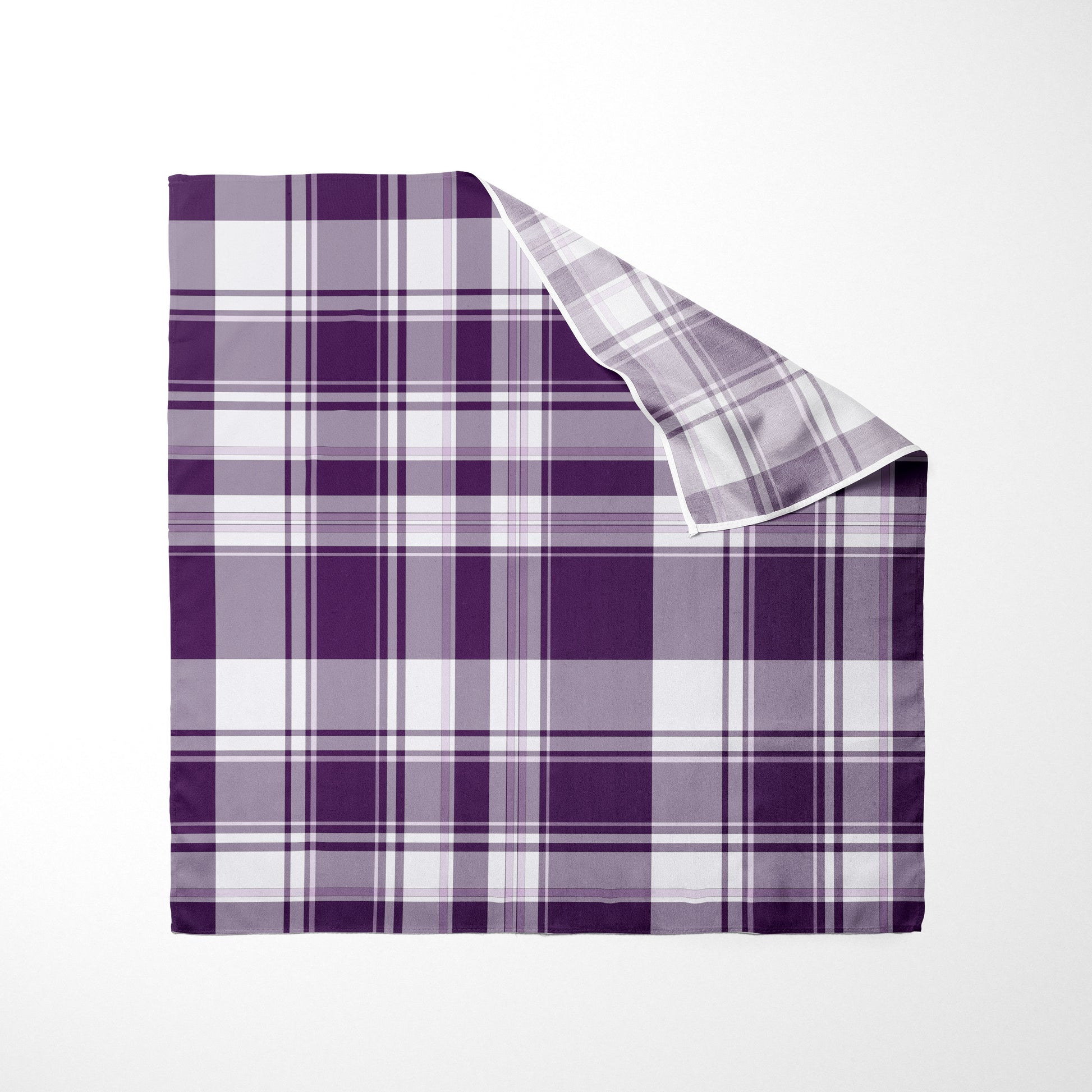 Royal Purple Light Purple And White Plaid Dog Bandana - Apawry Pup