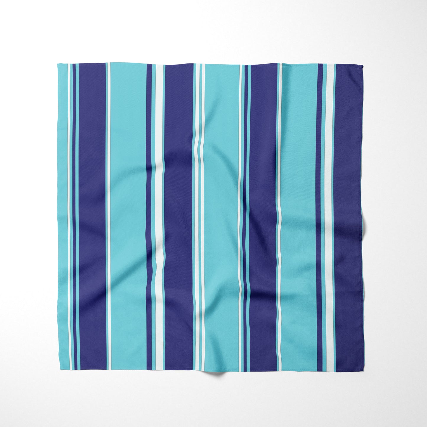 Sky Blue Navy Blue And White Striped Dog Bandana - Apawry Pup