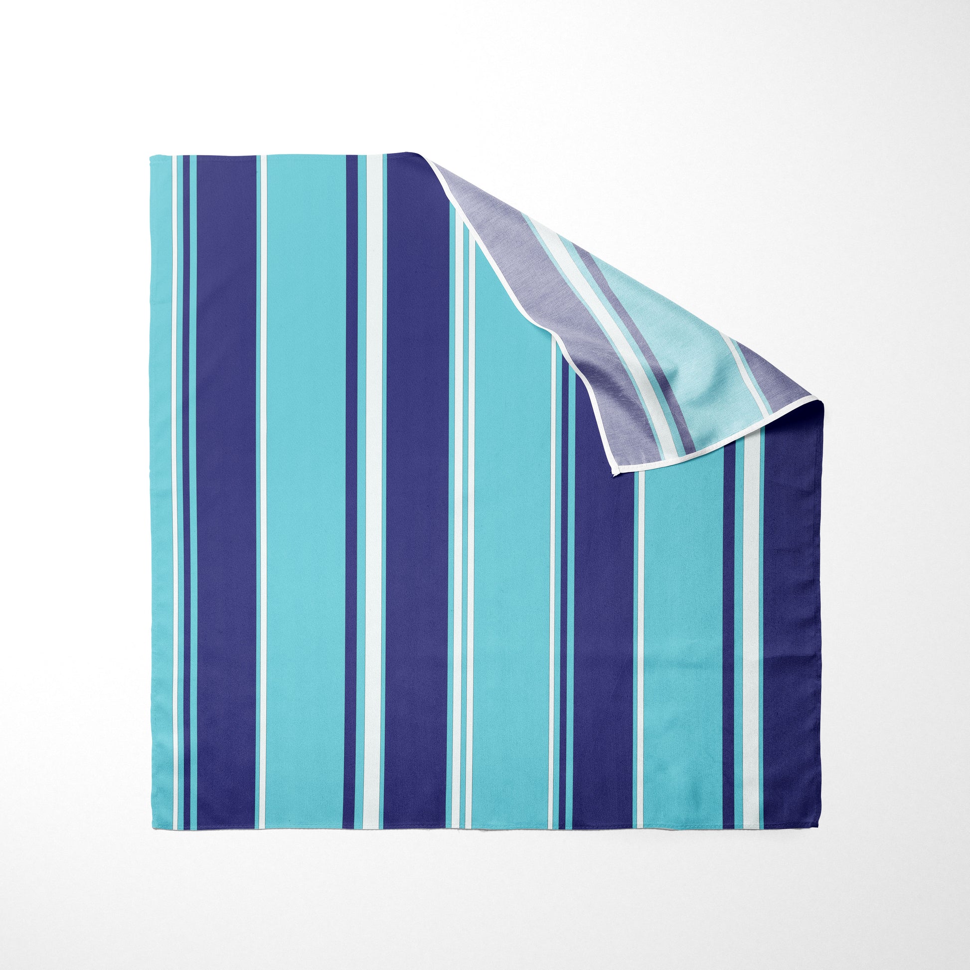 Sky Blue Navy Blue And White Striped Dog Bandana - Apawry Pup