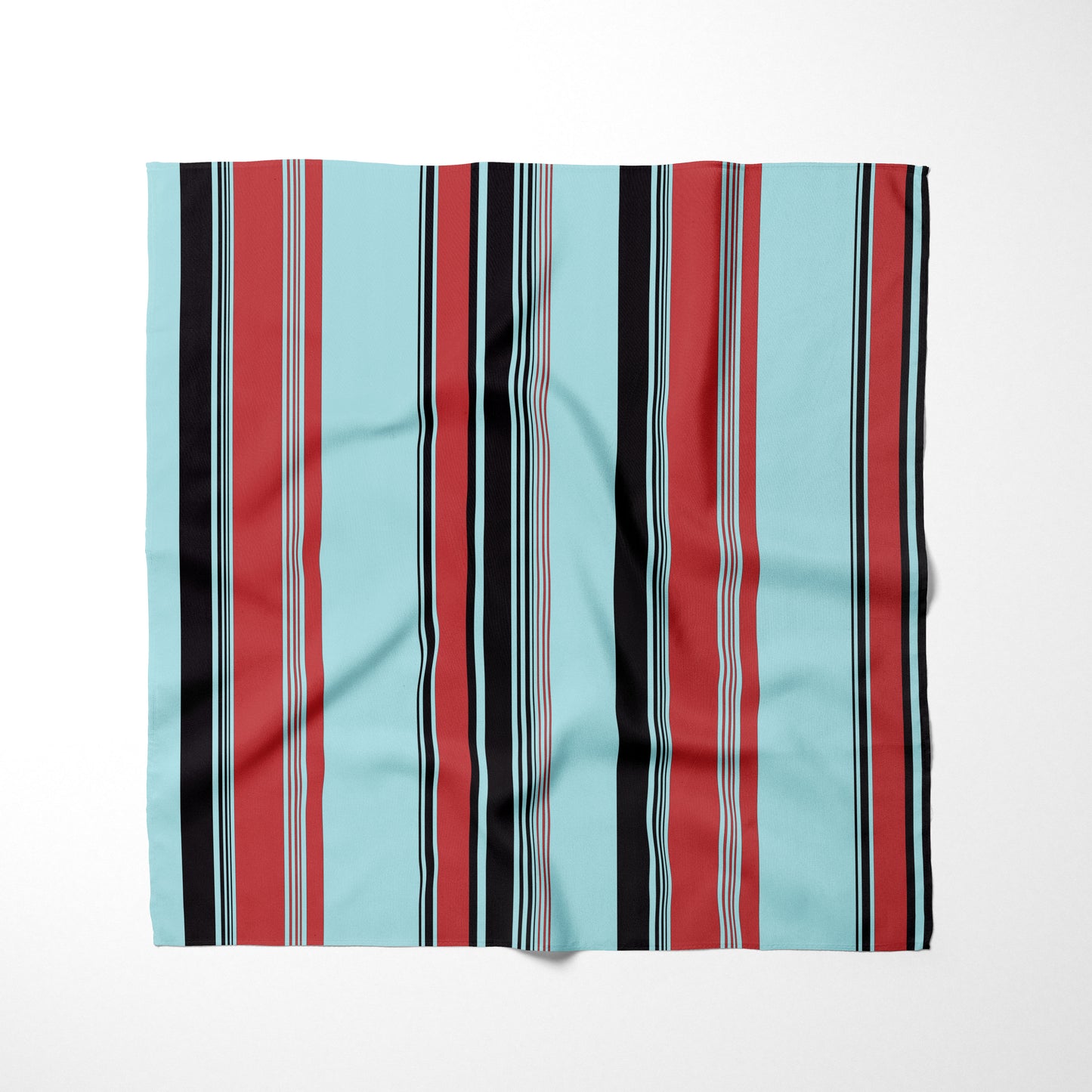 Sky Blue Red And Black Striped Dog Bandana - Apawry Pup