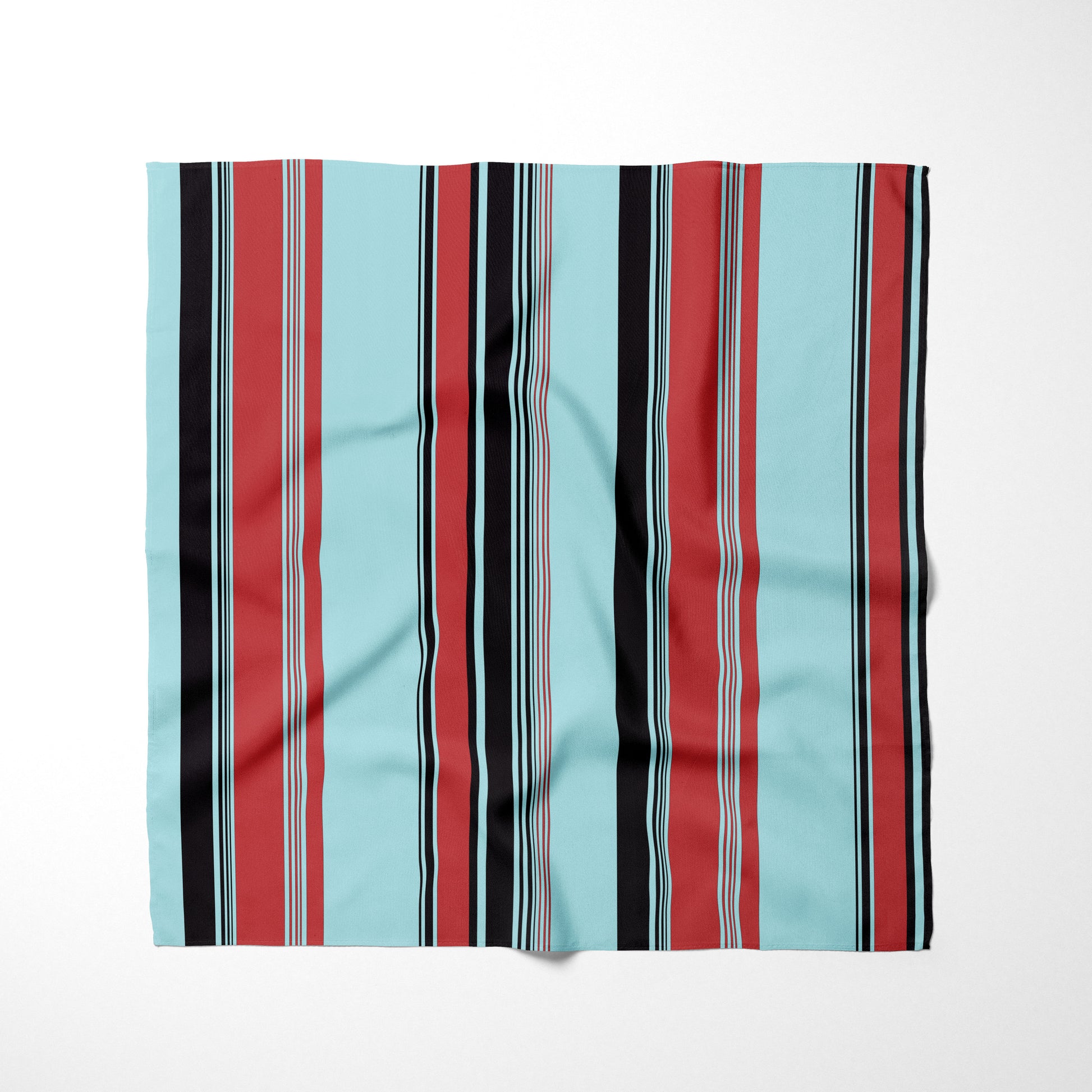 Sky Blue Red And Black Striped Dog Bandana - Apawry Pup