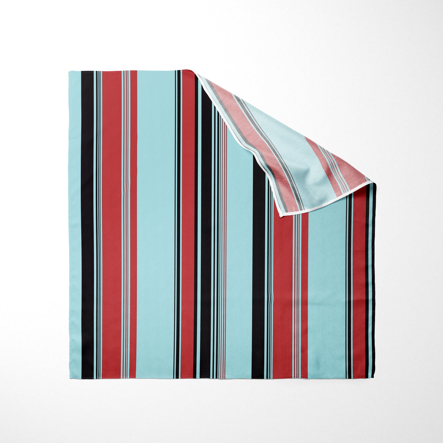 Sky Blue Red And Black Striped Dog Bandana - Apawry Pup
