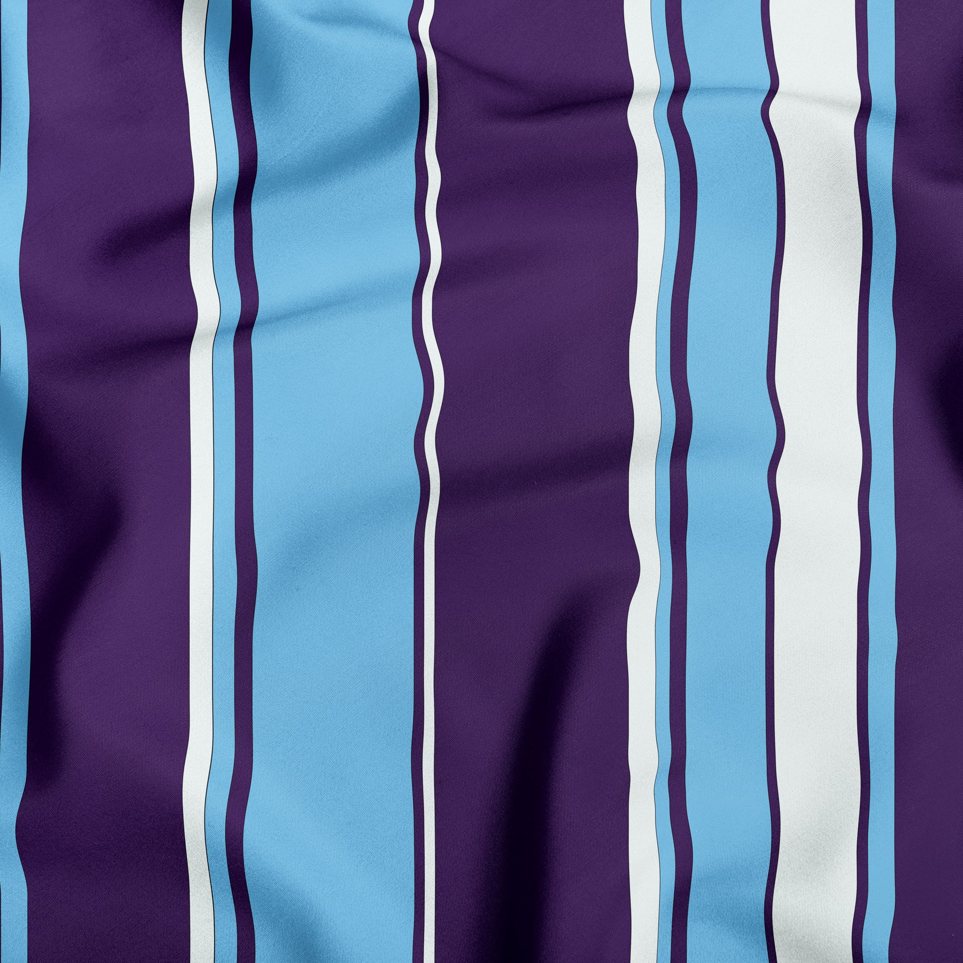 Sky Blue Royal Purple And White Striped Dog Bandana - Apawry Pup