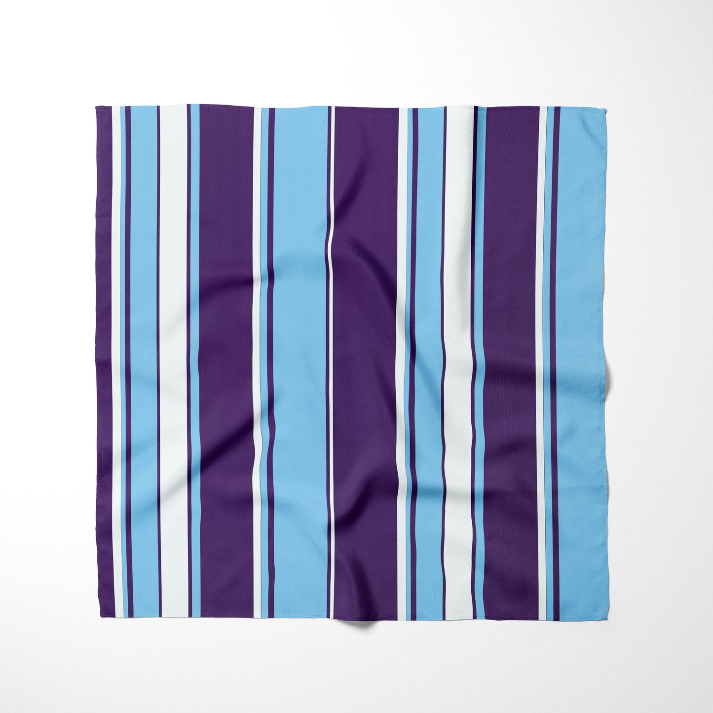 Sky Blue Royal Purple And White Striped Dog Bandana - Apawry Pup