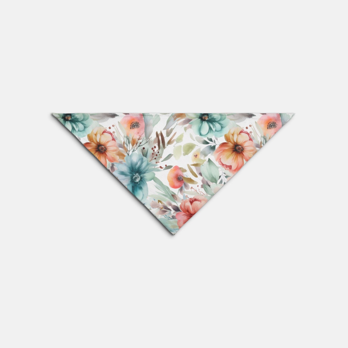 Floral Blues Watercolour Dog Bandana - Apawry Pup