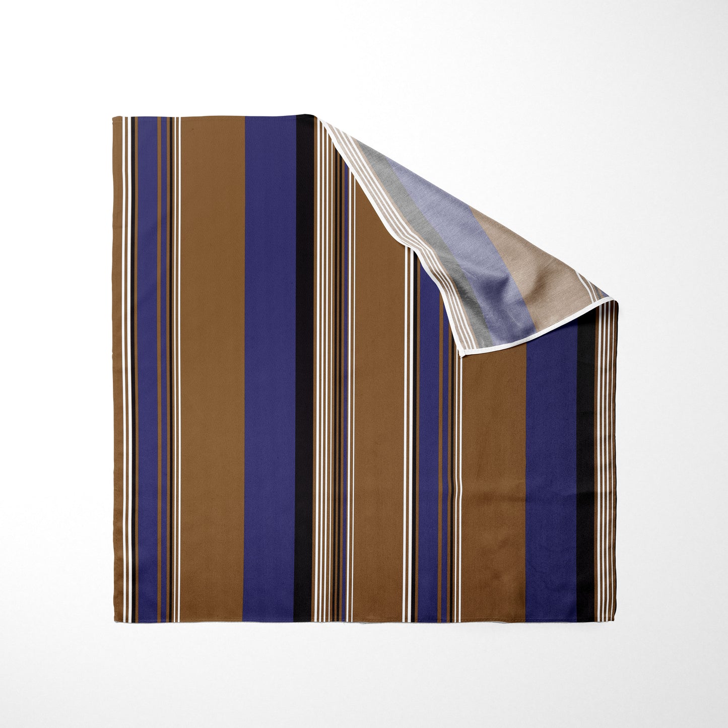 Tan Navy Blue Black And White Striped Dog Bandana - Apawry Pup