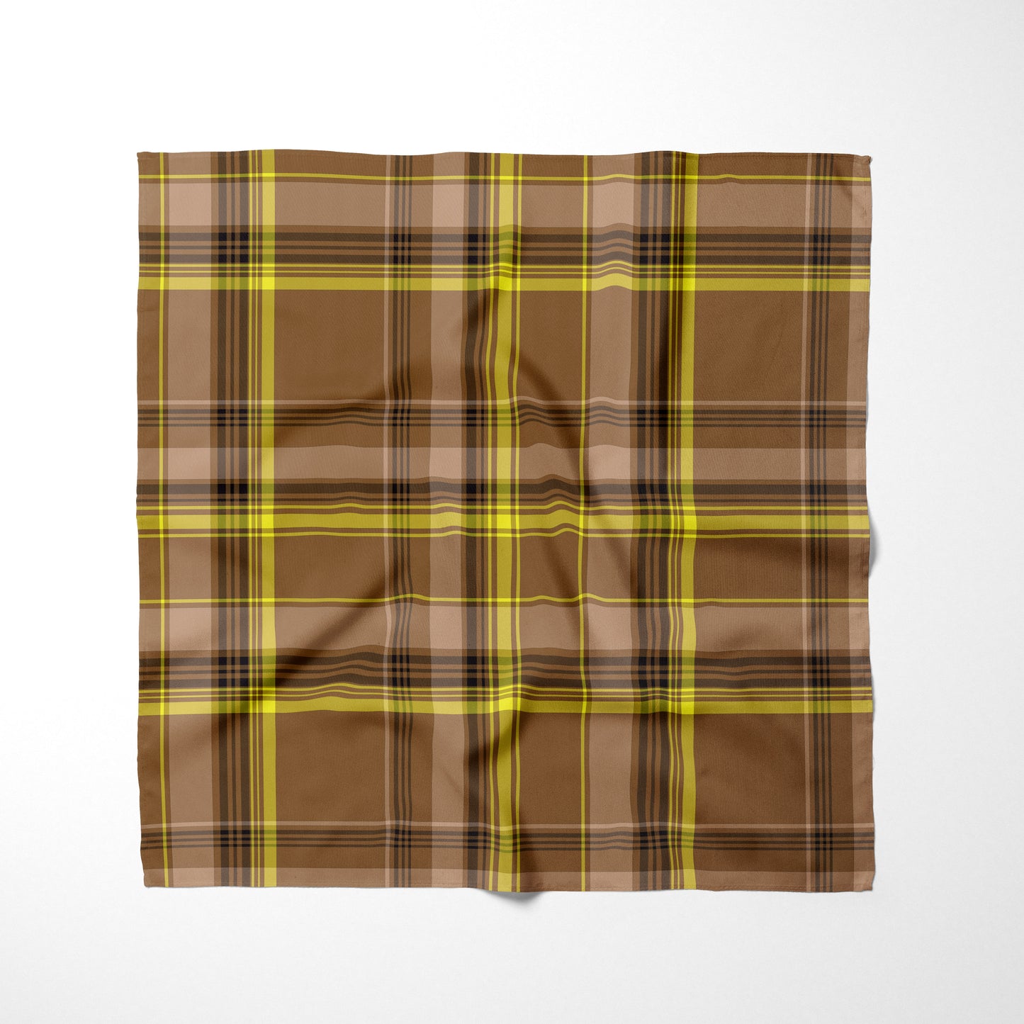 Tan Nude And Yellow Plaid Dog Bandana - Apawry Pup