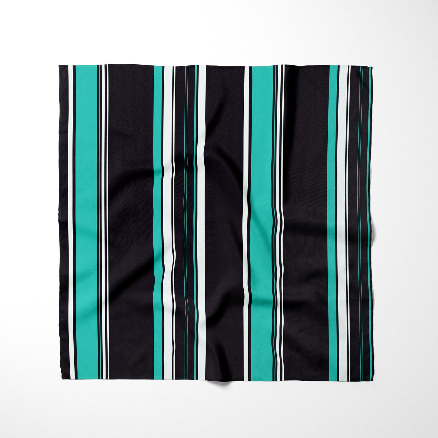 Teal Black And White Striped Dog Bandana - Apawry Pup