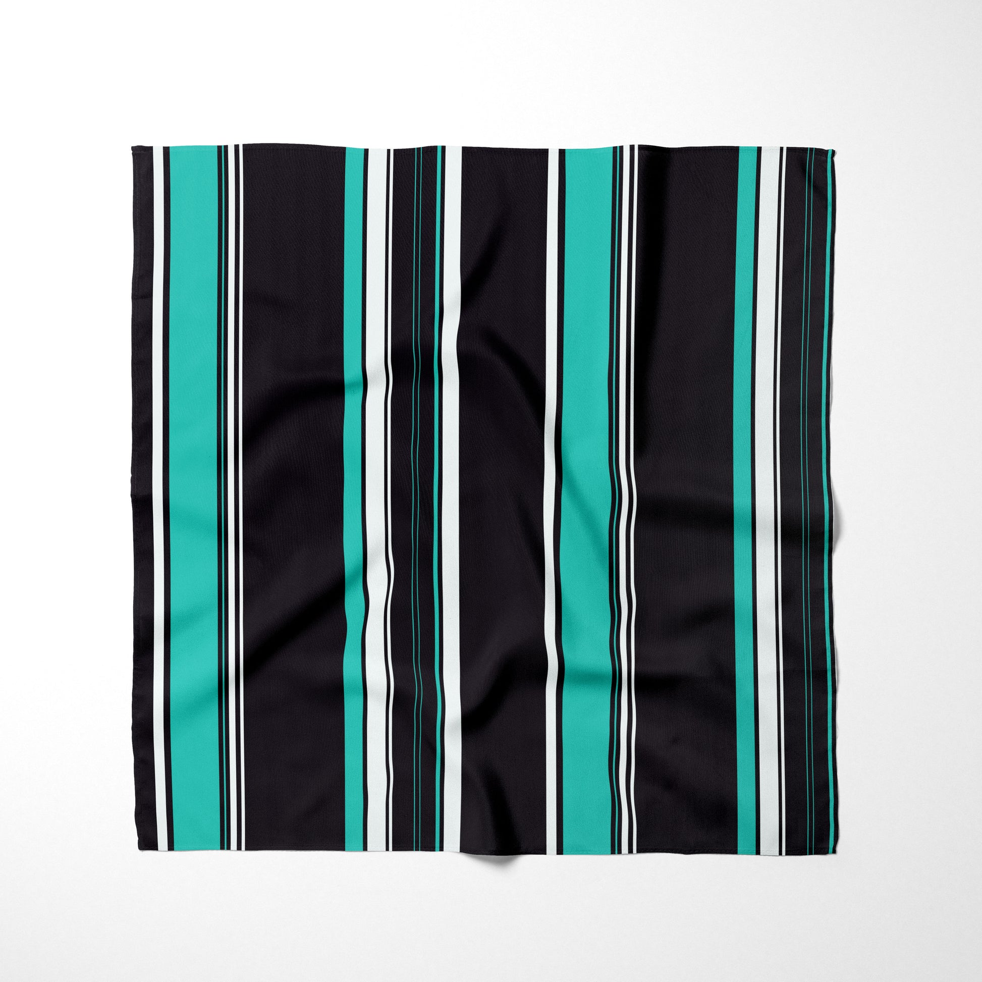 Teal Black And White Striped Dog Bandana - Apawry Pup