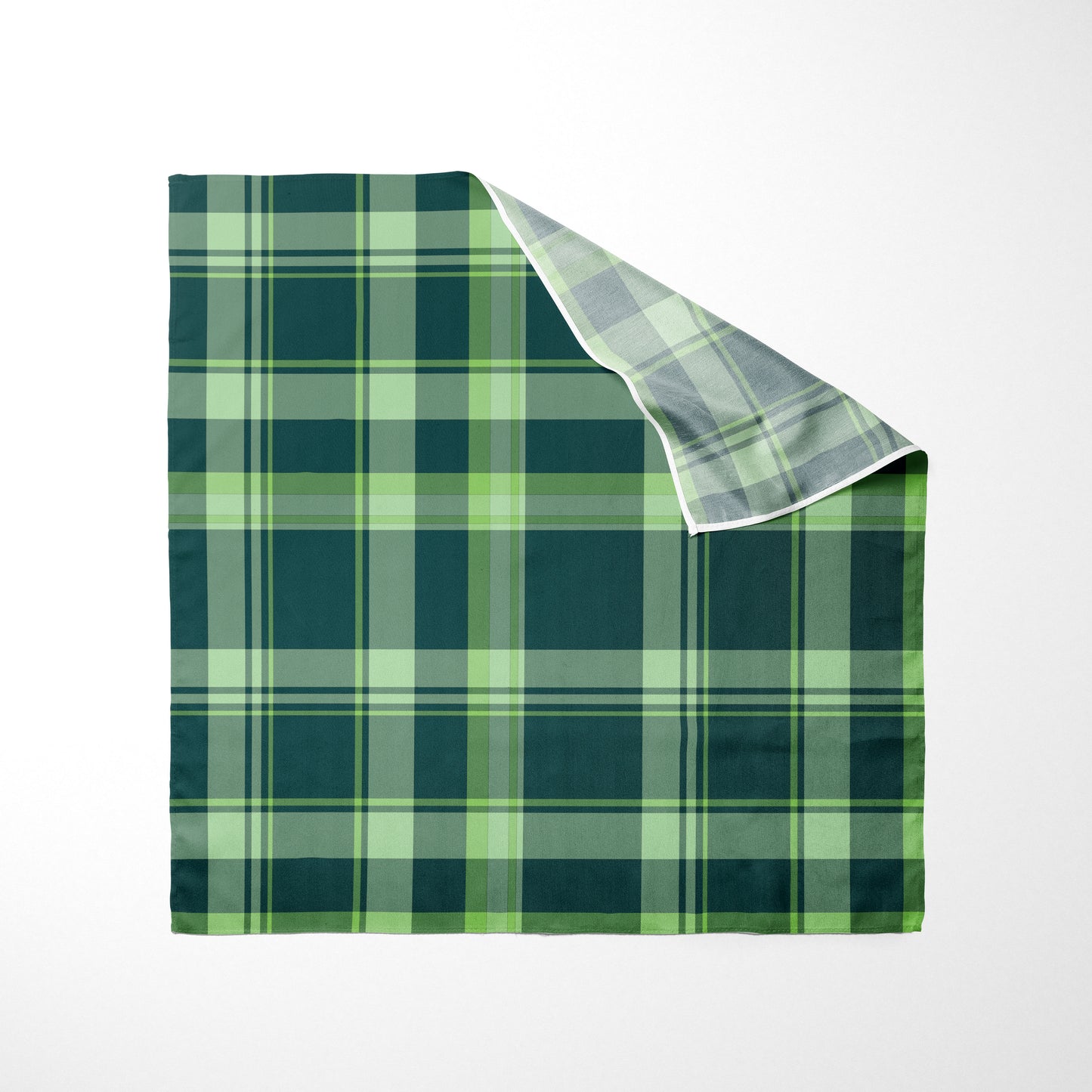 Teal Mint And Lime Green Plaid Dog Bandana - Apawry Pup