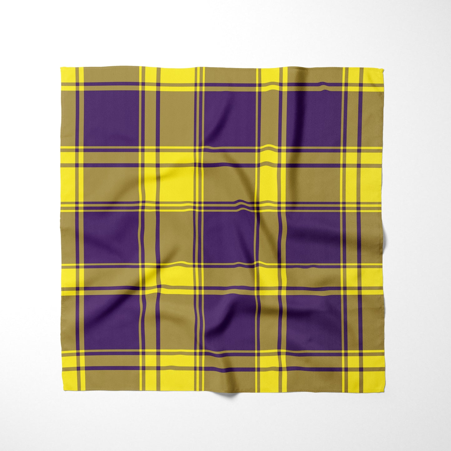 Yellow And Royal Purple Plaid Dog Bandana - Apawry Pup