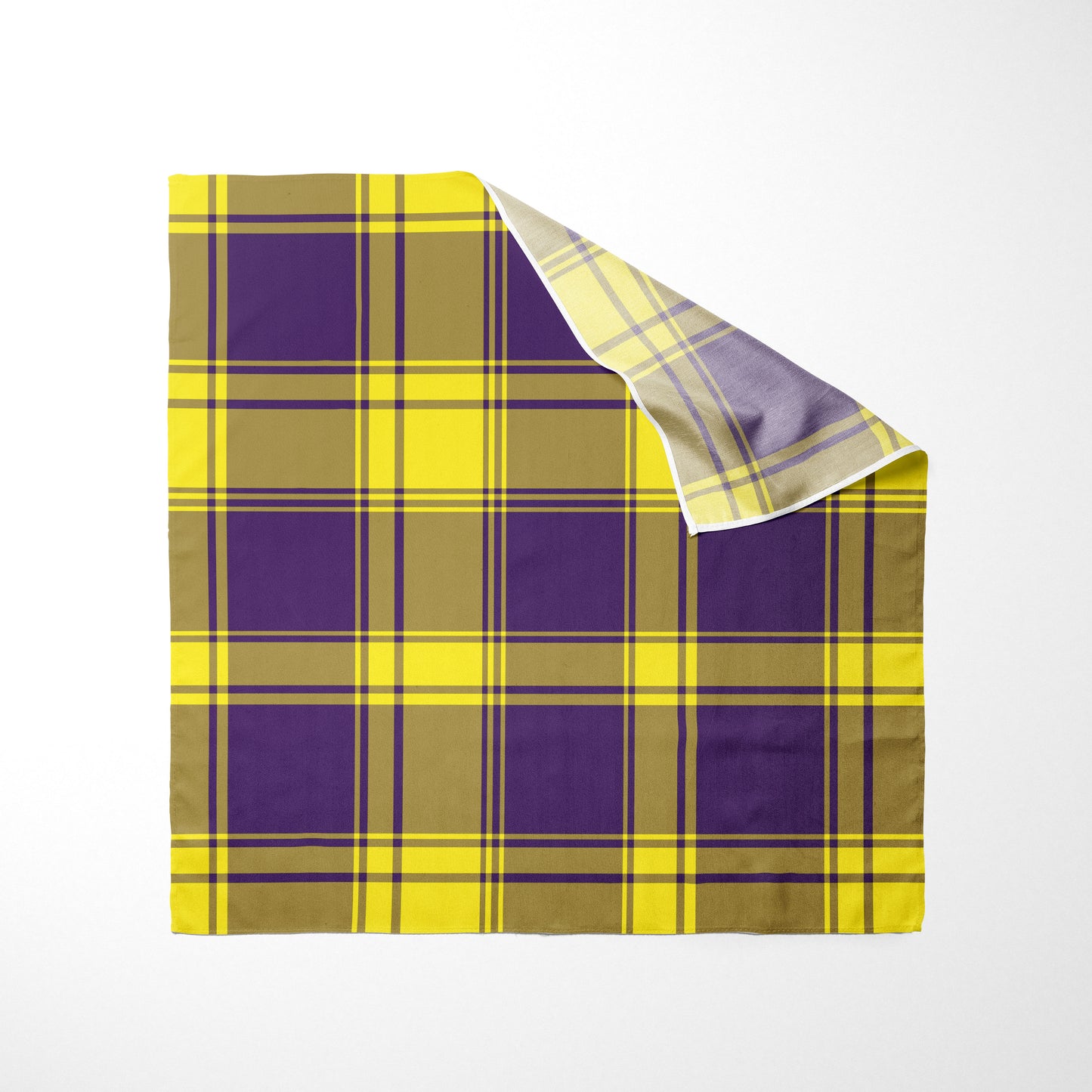 Yellow And Royal Purple Plaid Dog Bandana - Apawry Pup