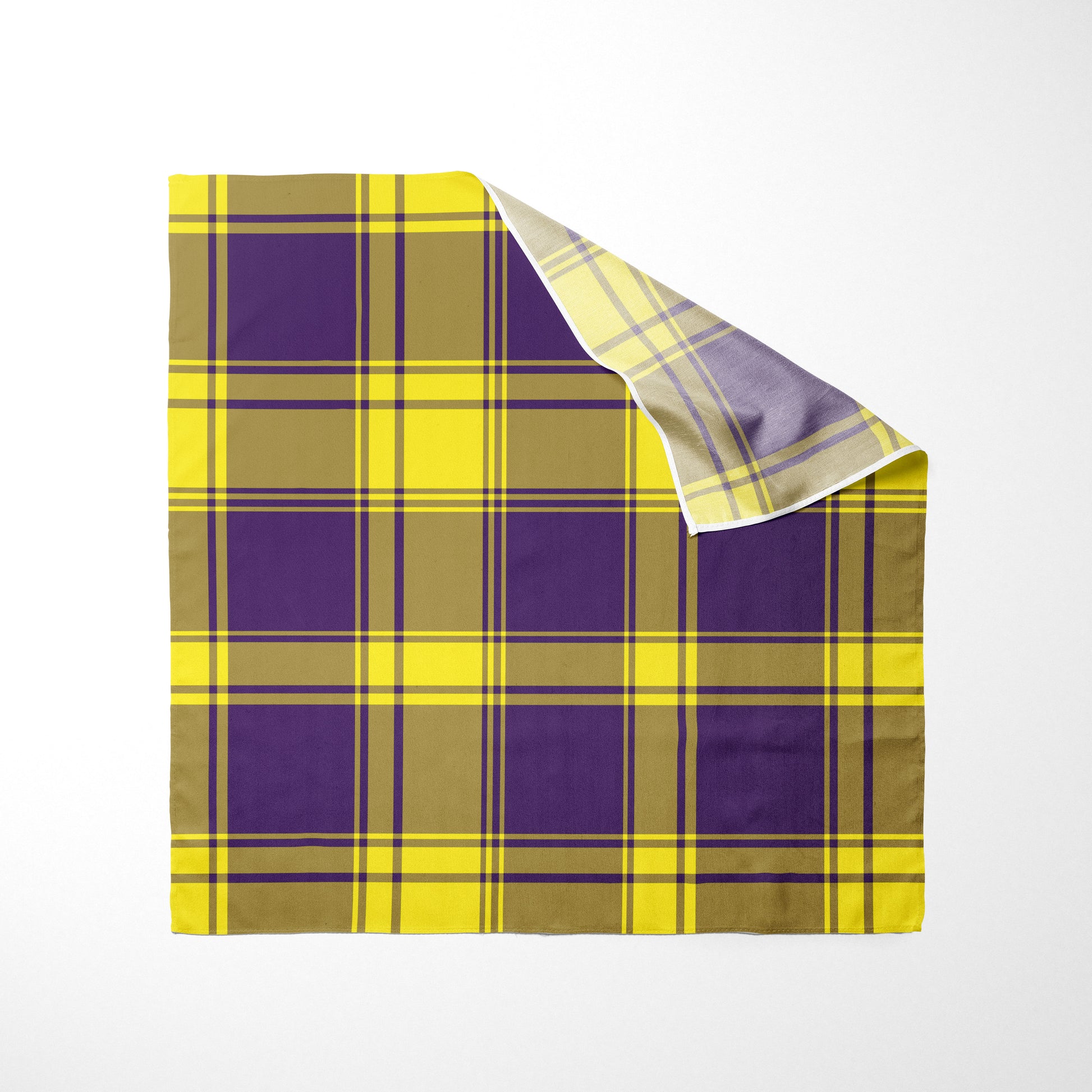 Yellow And Royal Purple Plaid Dog Bandana - Apawry Pup