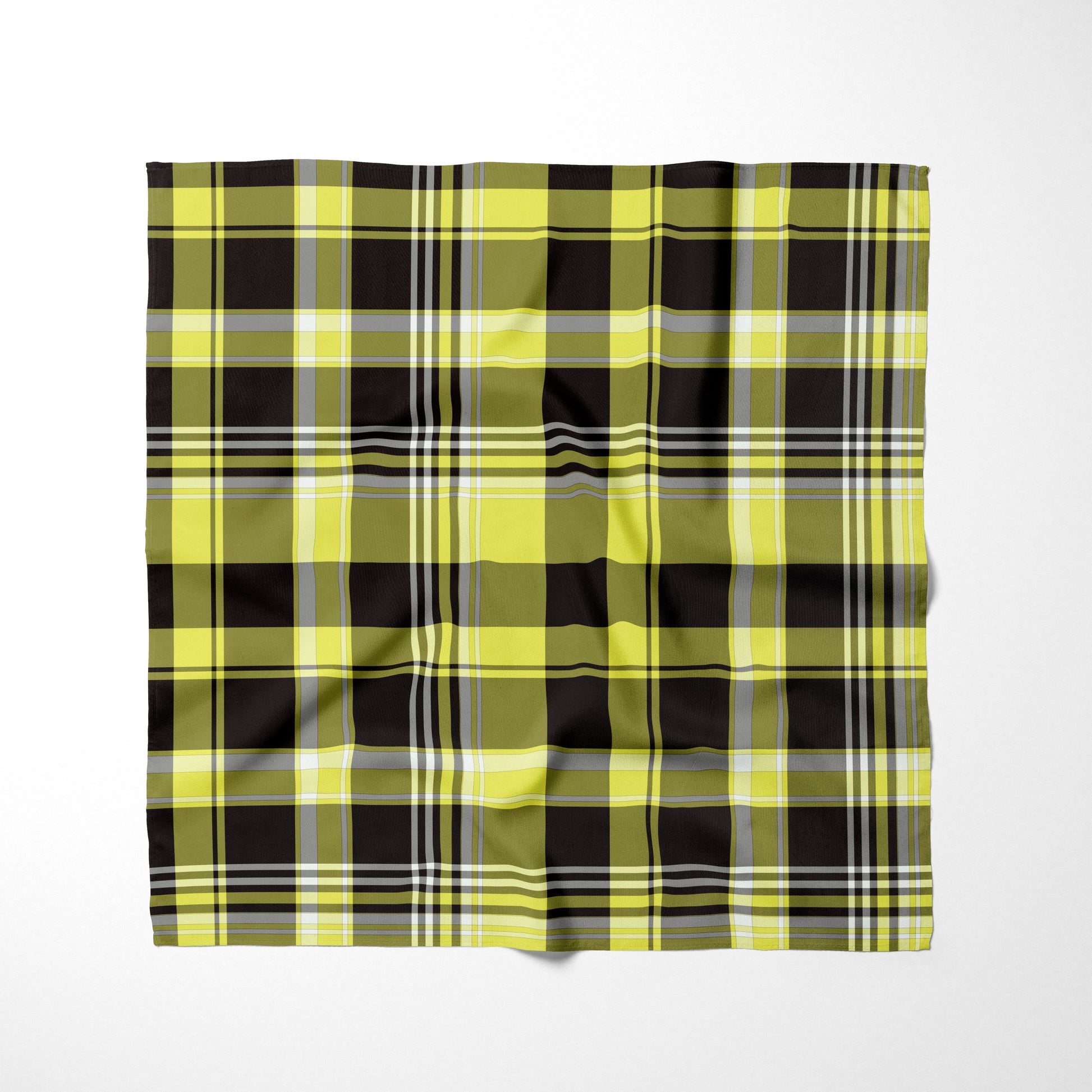 Yellow Black And White Plaid Dog Bandana - Apawry Pup