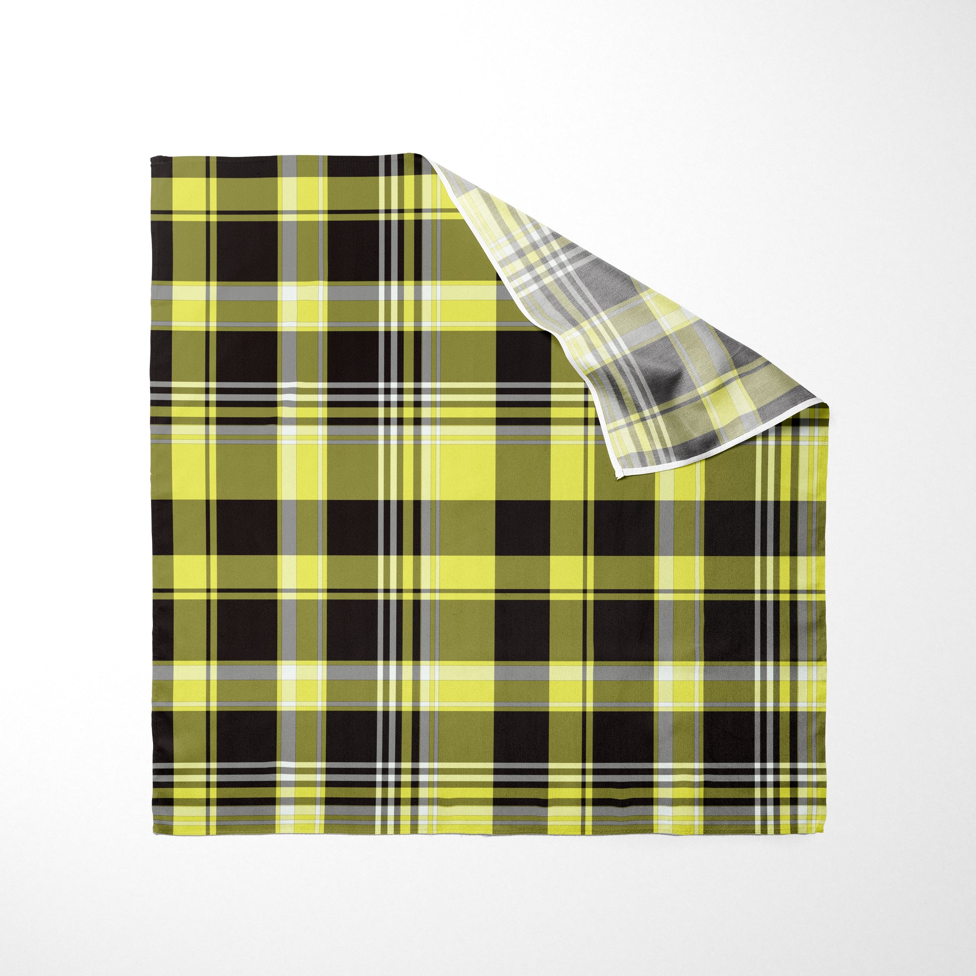 Yellow Black And White Plaid Dog Bandana - Apawry Pup